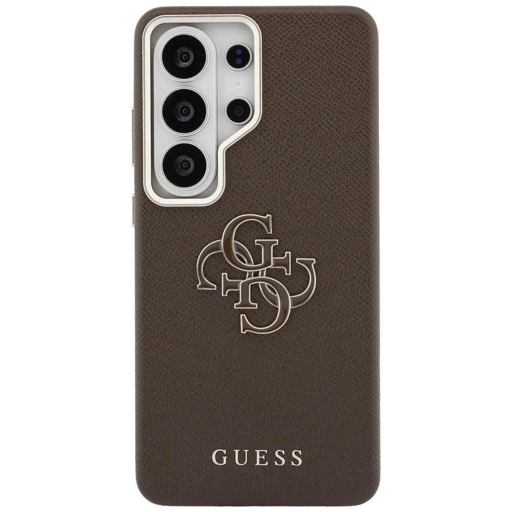Etui til Samsung Galaxy S26 Ultra S948, Guess, 4G Grained Big and Classic Logo, Brun