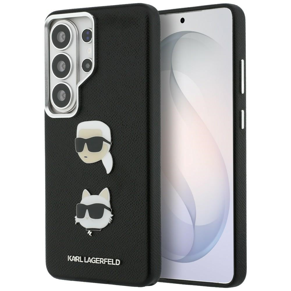 Etui til Samsung Galaxy S26 Ultra S948, Karl Lagerfeld, Saffiano Karl & Choupette's Head Pin, Sort