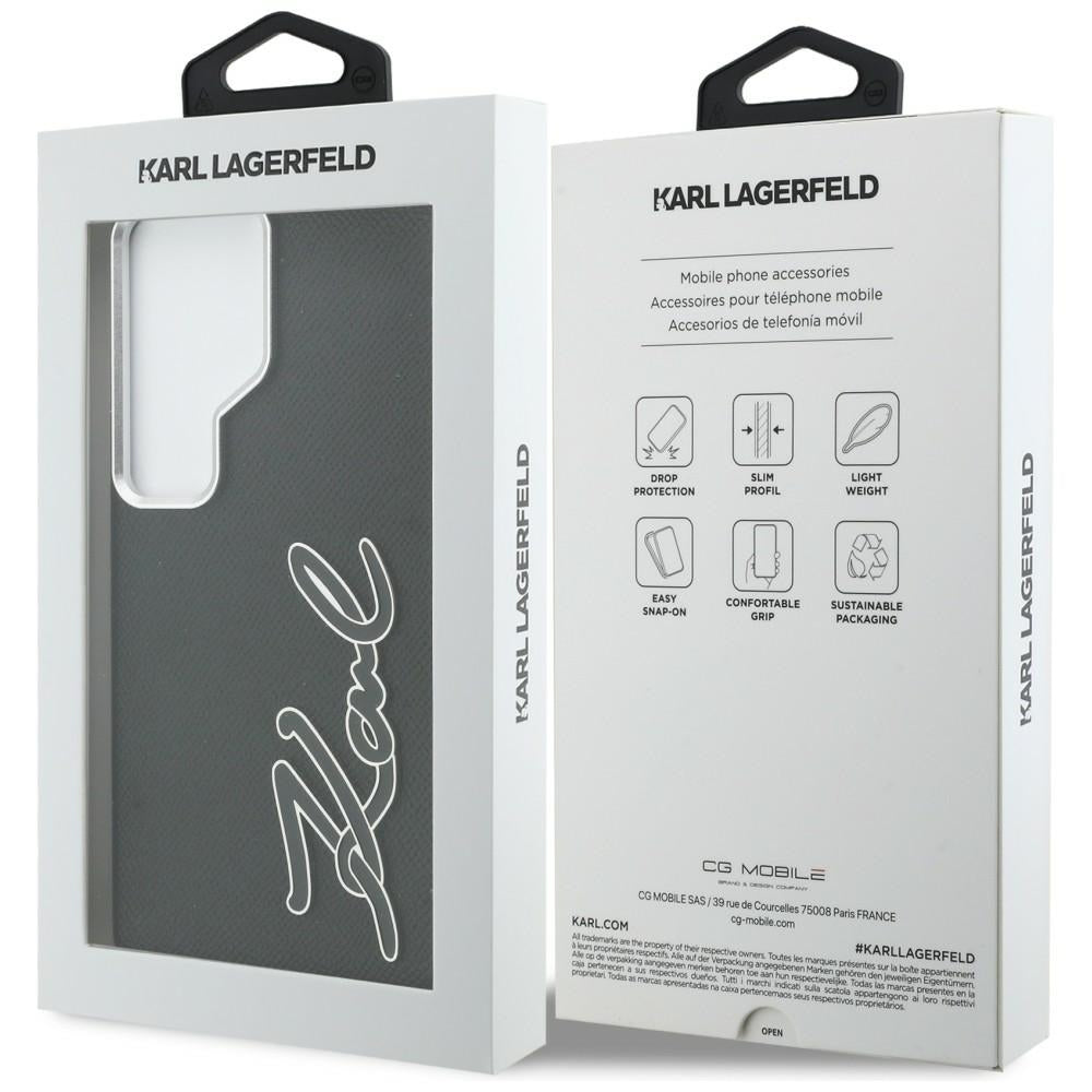 Etui til Samsung Galaxy S26 Ultra S948, Karl Lagerfeld, Signature Resin Logo, Sort