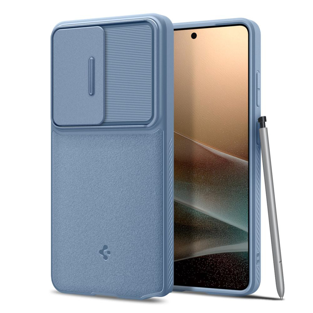 Etui til Samsung Galaxy S26 Ultra S948, Spigen, Optik Armor, Blå ACS11226