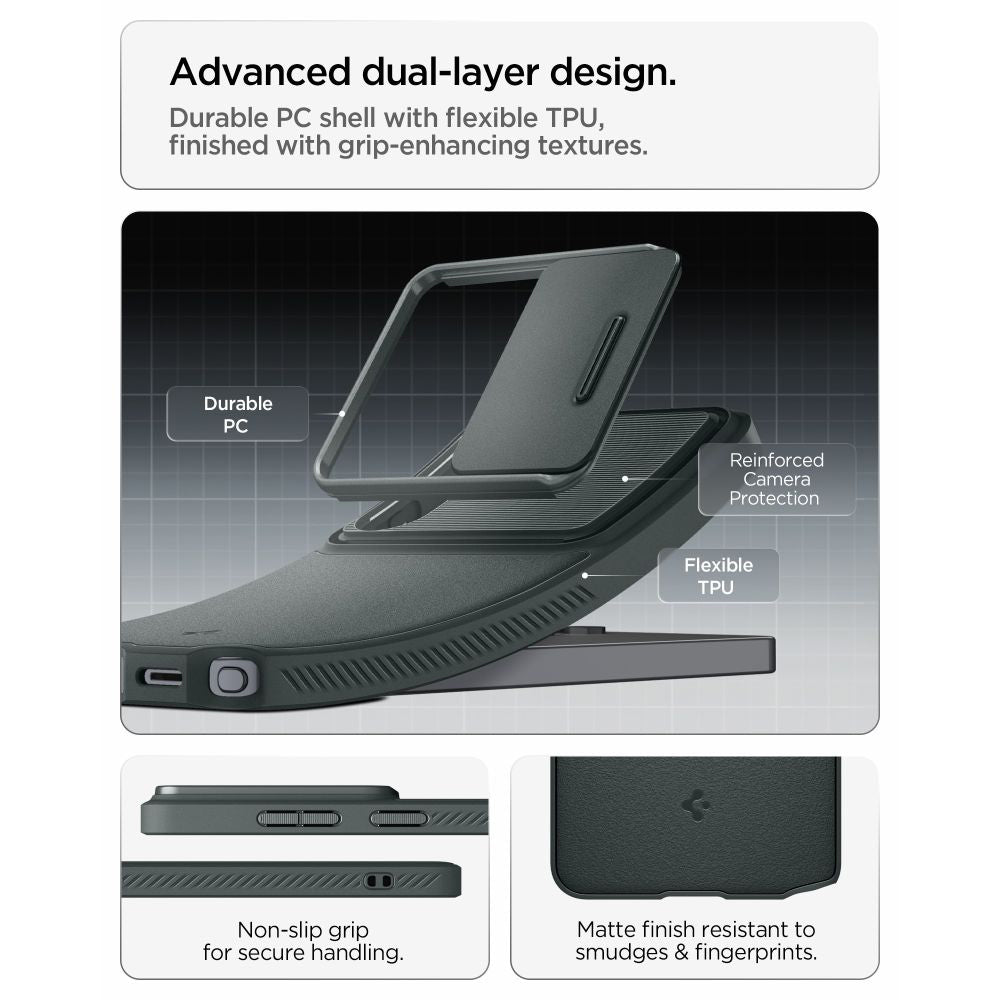 Etui til Samsung Galaxy S26 Ultra S948, Spigen, Optik Armor, Grøn ACS10688