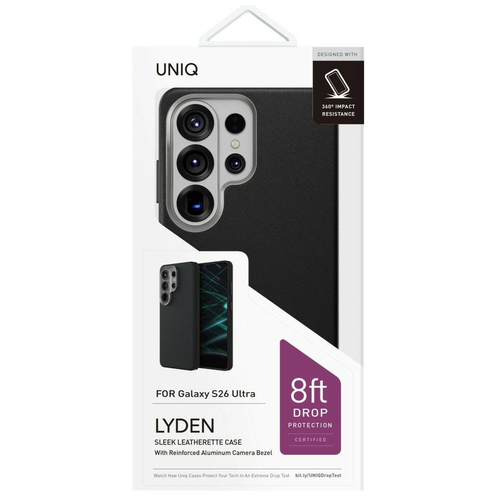 Etui til Samsung Galaxy S26 Ultra S948, UNIQ, Lyden Leatherette, Sort