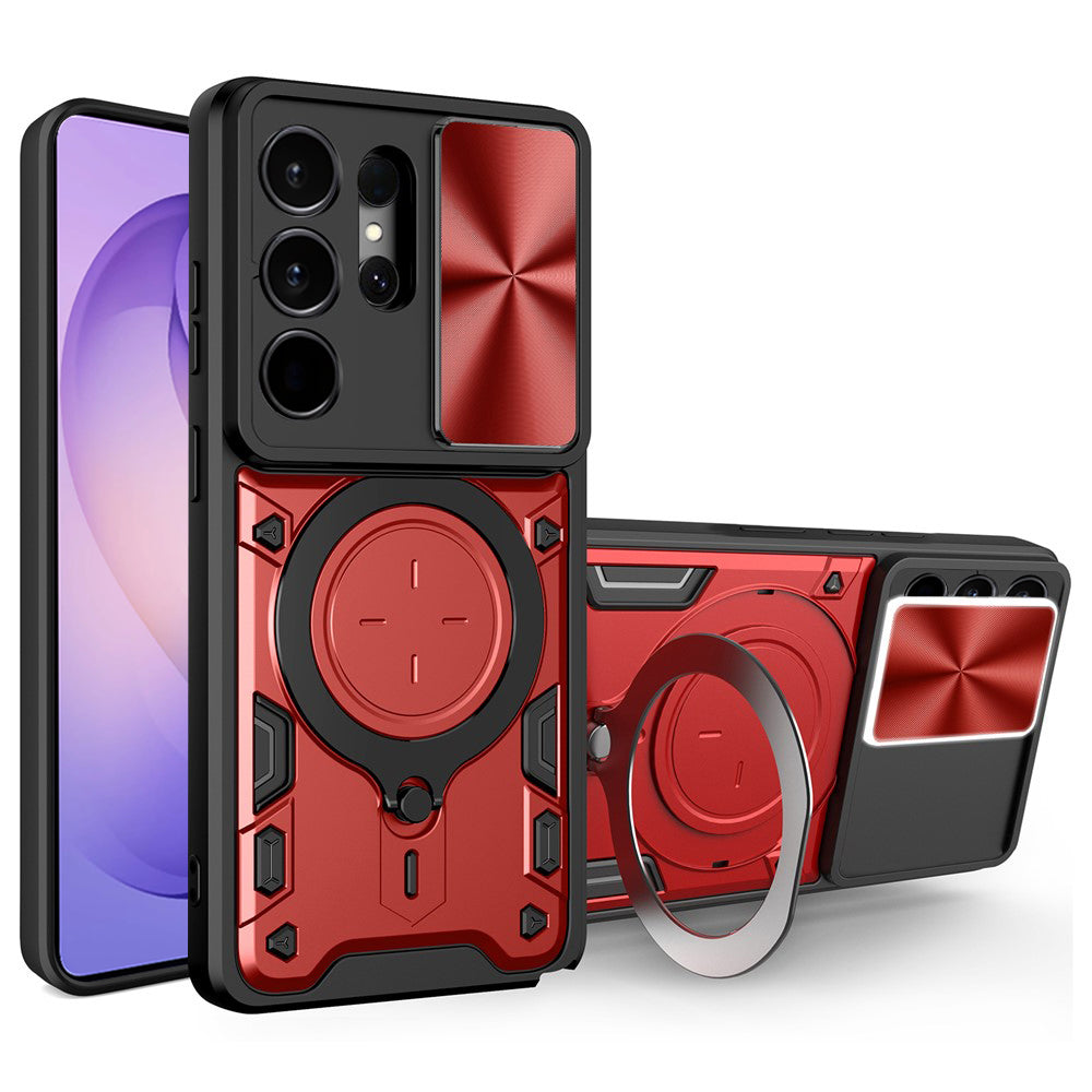 Etui til Samsung Galaxy S26 Ultra S948, Techsuit, CamGuard Pro, Rød