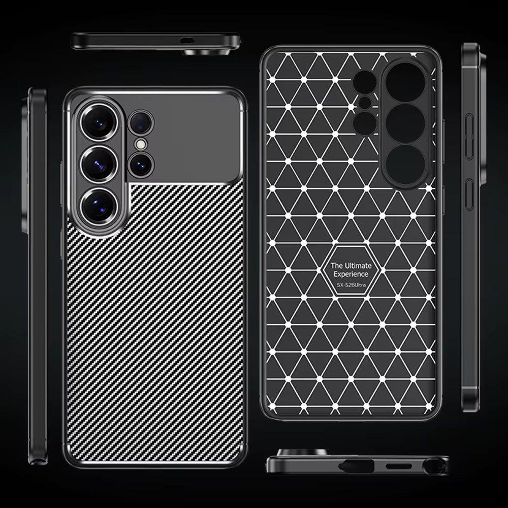 Etui til Samsung Galaxy S26 Ultra S948, Techsuit, CarbonFiber, Sort
