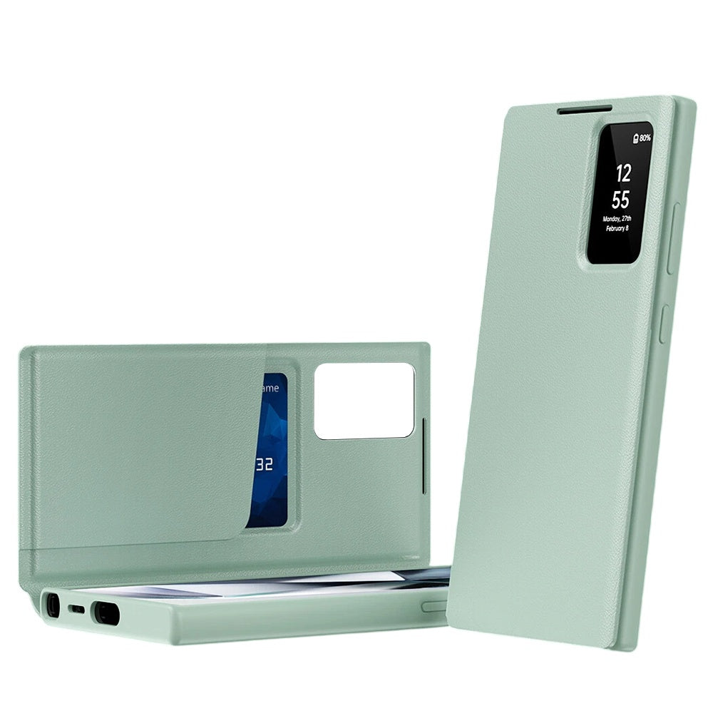 Etui til Samsung Galaxy S26 Ultra S948, Techsuit, SmartView, Grøn