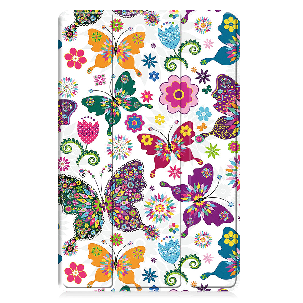Cover til Samsung Galaxy Tab A11 / Tab A9, Techsuit, FoldPro Butterfly Ny Model, Multifarvet