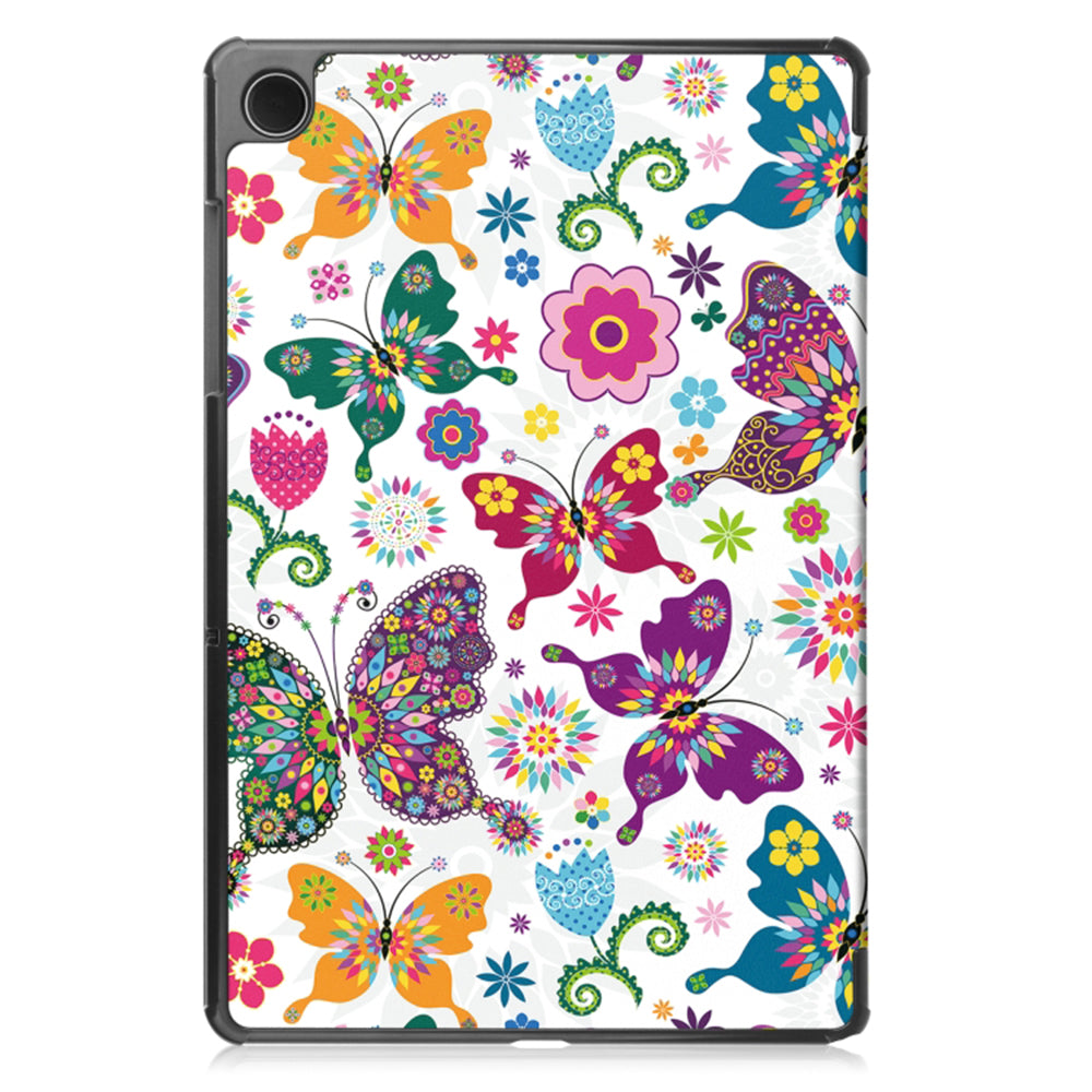 Cover til Samsung Galaxy Tab A11 / Tab A9, Techsuit, FoldPro Butterfly Ny Model, Multifarvet