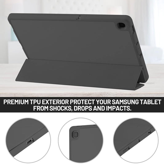 Cover til Samsung Galaxy Tab S6 Lite (2024) / Tab S6 Lite (2022) / Tab S6 Lite (2020), Techsuit, Flex Trifold, Sort