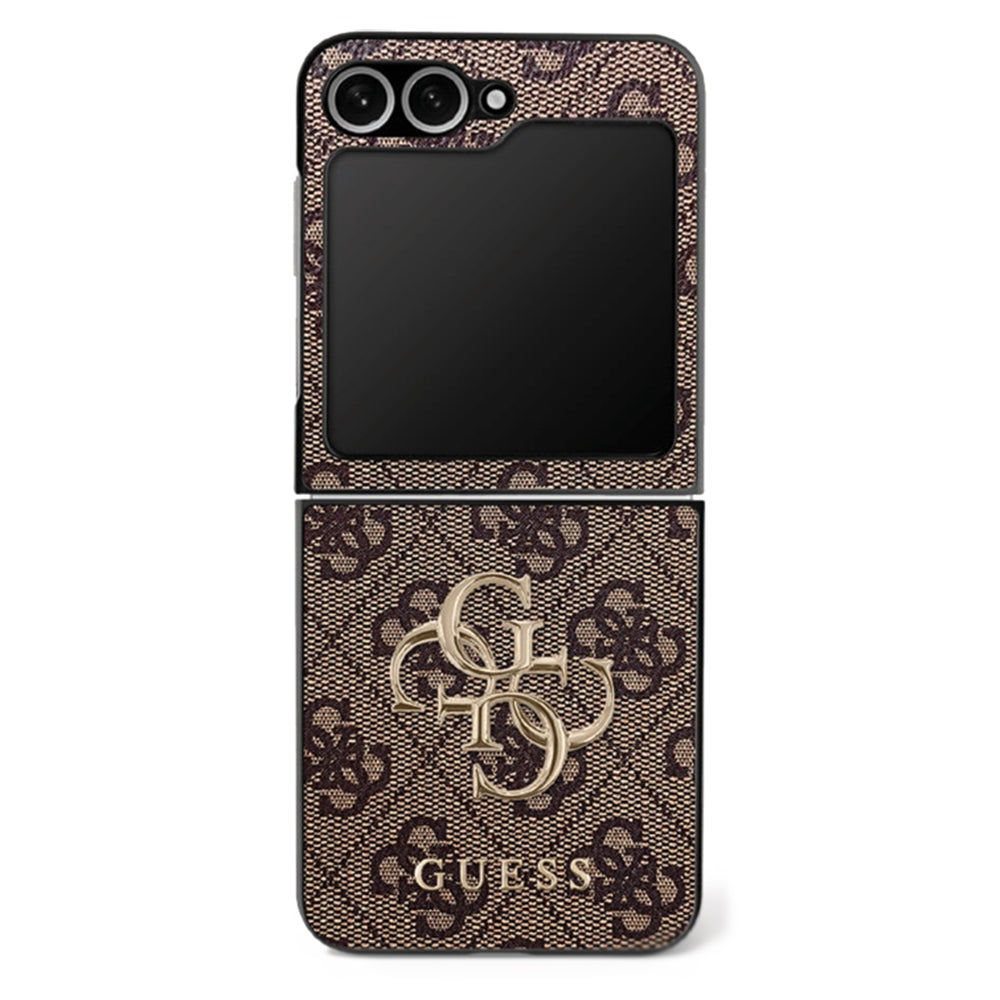 Etui til Samsung Galaxy Z Flip7 F766, Guess, 4G Metal Logo, Brun