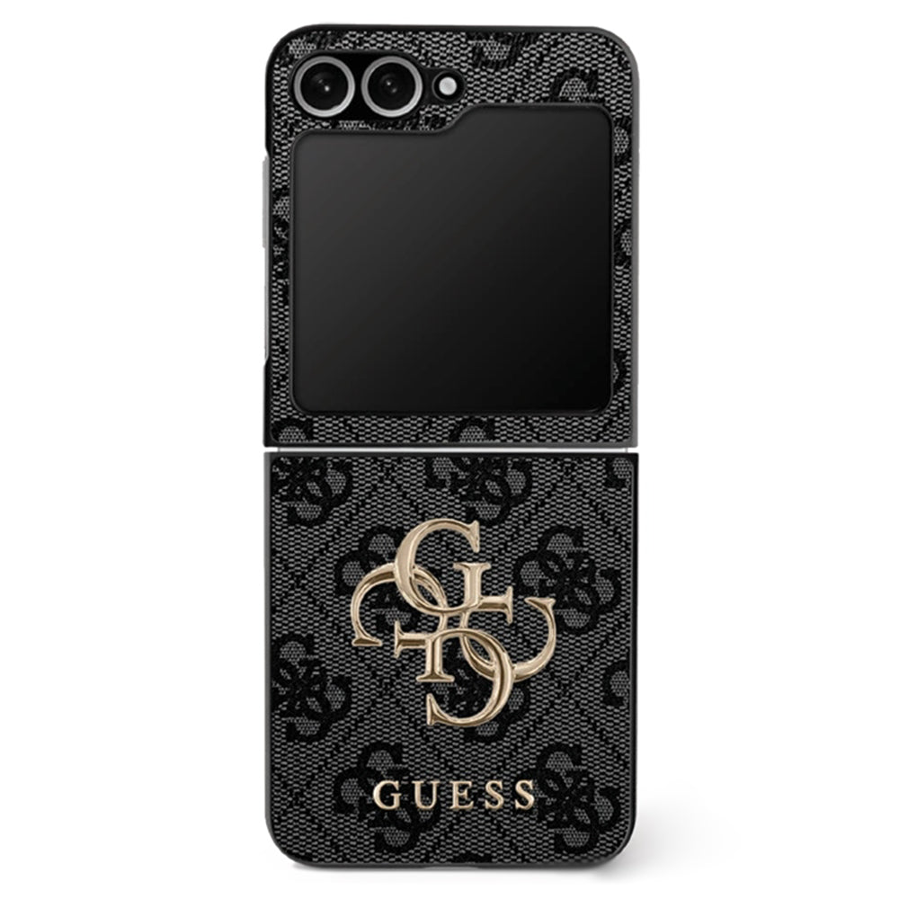 Etui til Samsung Galaxy Z Flip7 F766, Guess, 4G Metal Logo, Sort