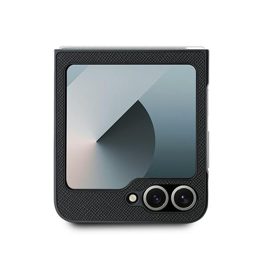 Etui til Samsung Galaxy Z Flip7 FE F761 / Z Flip6 F741, Karl Lagerfeld, Saffiano Karl & Choupette Metal, Sort