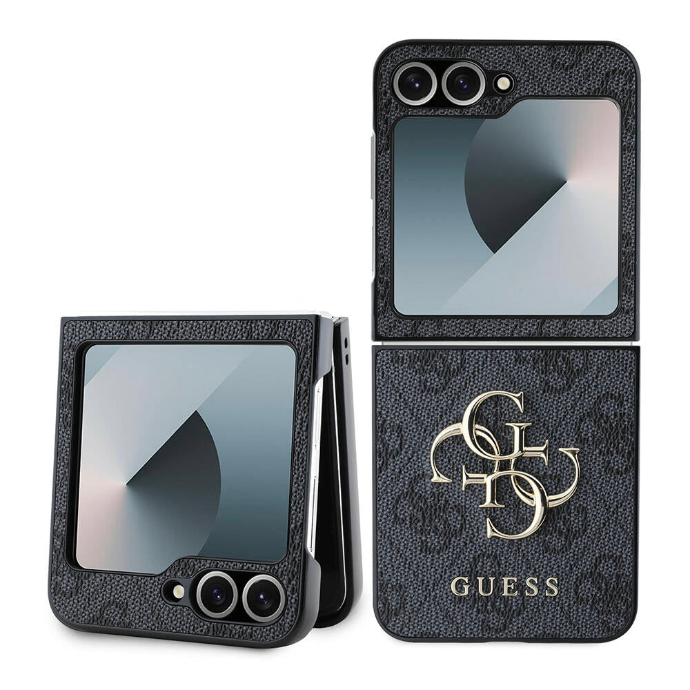 Etui til Samsung Galaxy Z Flip7 FE F761 / Z Flip6 F741, Guess, 4G Metal Logo, Sort