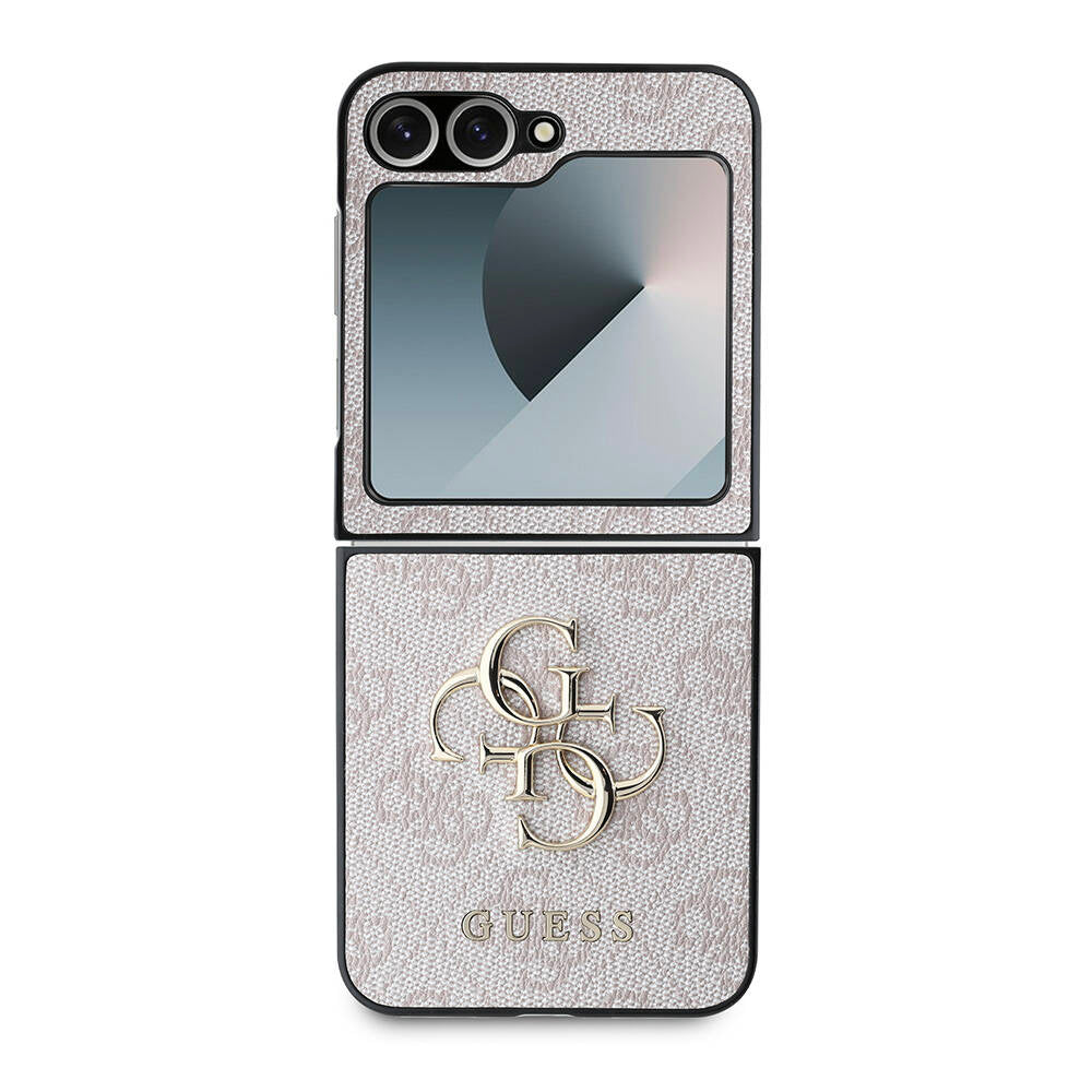 Case for Samsung Galaxy Z Flip7 FE F761 / Z Flip6 F741, Guess, 4G Metal Logo, Pink