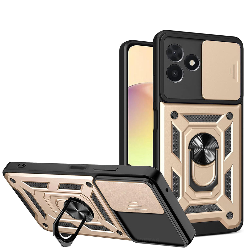 Cover til Samsung Galaxy Z Flip8 F776, Techsuit, CamShield, Guld