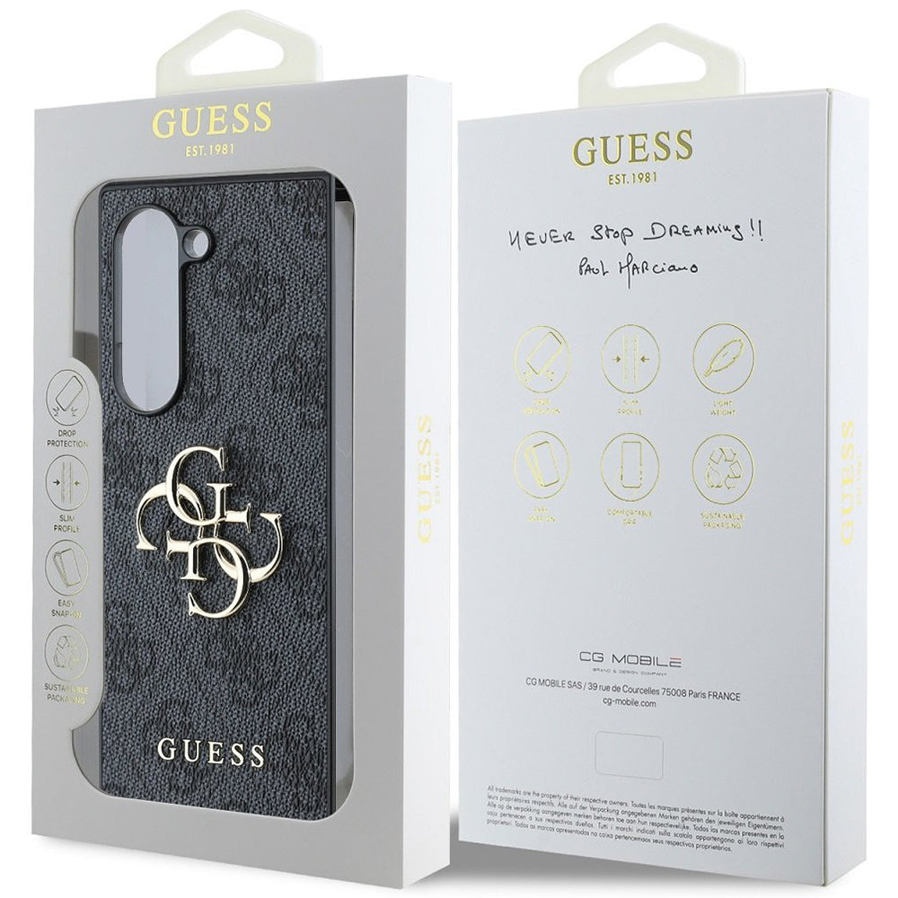 Etui til Samsung Galaxy Z Fold6 F956, Guess, 4G Metal Logo, Sort
