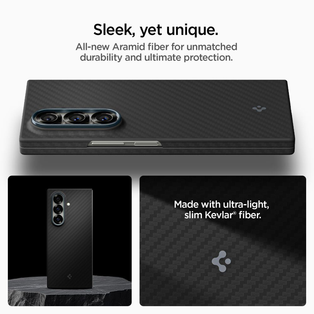 Etui til Samsung Galaxy Z Fold7 F966, Spigen, Air Skin, Sort ACS09555