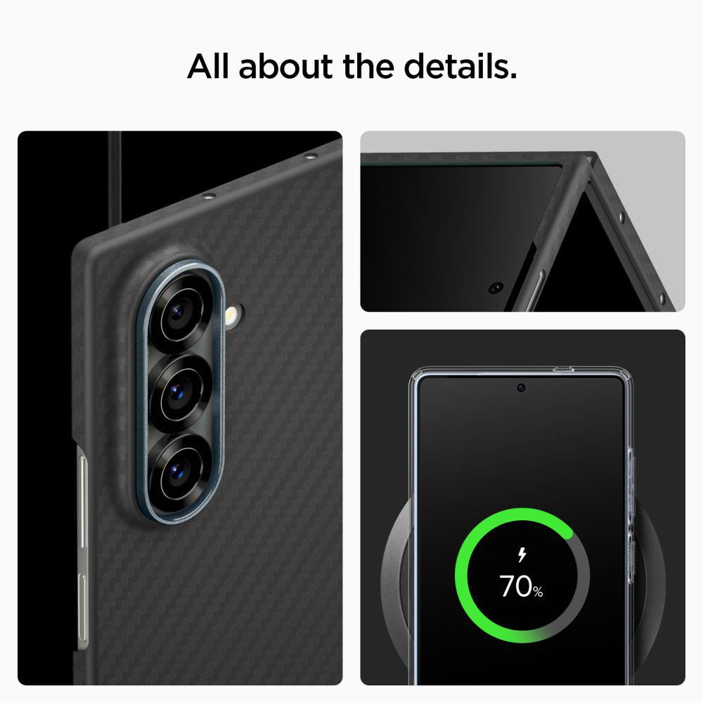Etui til Samsung Galaxy Z Fold7 F966, Spigen, Air Skin, Sort ACS09555