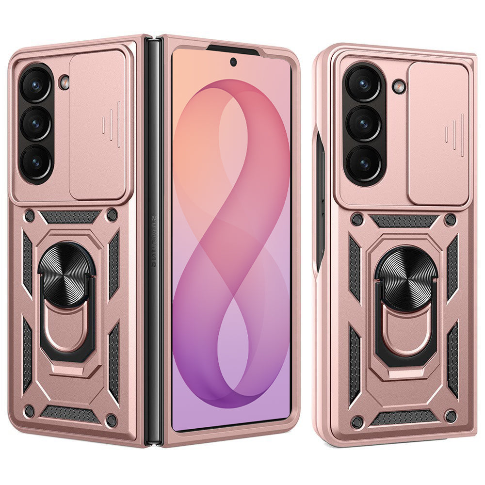 Cover til Samsung Galaxy Z Fold8 Ultra F976 / Z Fold7 F966, Techsuit, CamShield, Lyserød Guld