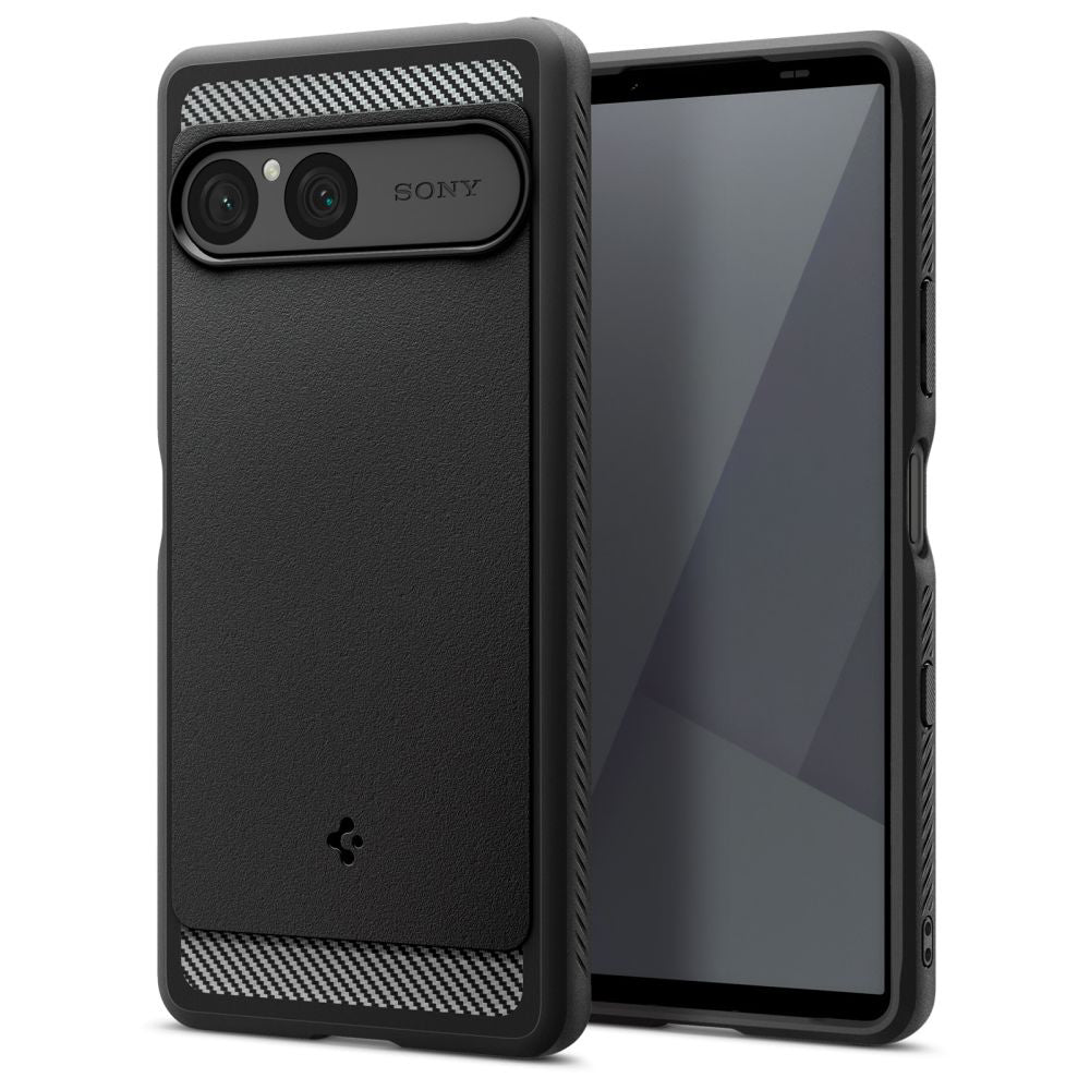 Cover til Sony Xperia 10 VII, Spigen, Rugged Armor, Sort ACS09592