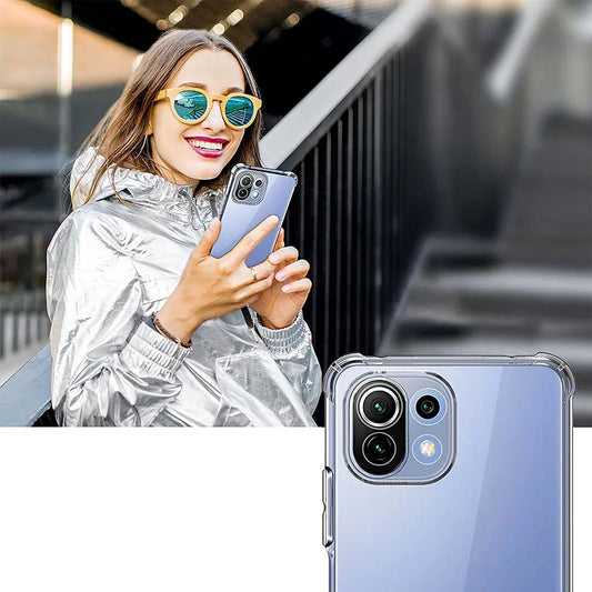 Cover til Xiaomi 11 Lite 5G NE / Mi 11 Lite 5G / 11 Lite, Techsuit, Stødabsorberende Klar, Transparent