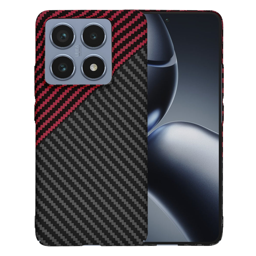 Cover til Xiaomi 14T Pro, Techsuit, Carbonite FiberShell, Sort Rød
