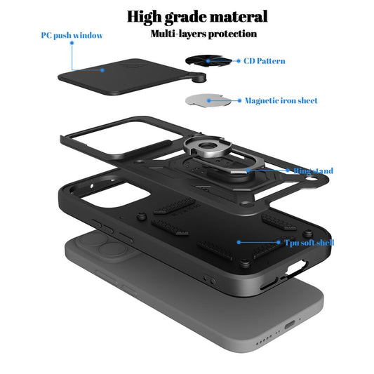 Cover til Xiaomi 17T, OEM, CamShield, Sort