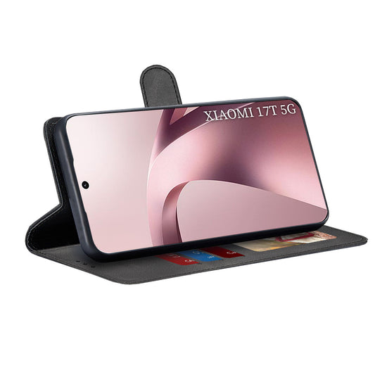 Cover til Xiaomi 17T, Techsuit, Diary Book, Sort