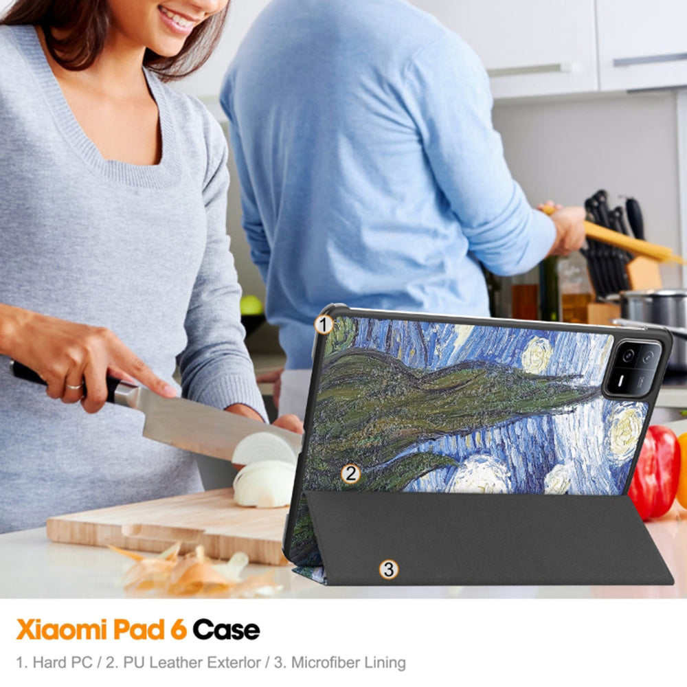 Cover til Xiaomi Pad 6 / 6 Pro, Techsuit, FoldPro Starry Night, Multicolor