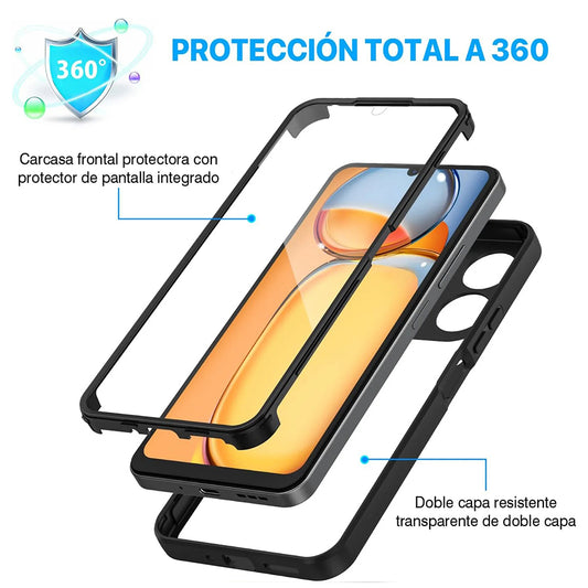 Cover til Xiaomi Poco C65 / Redmi 13C, Techsuit, ColorVerse 360, Sort