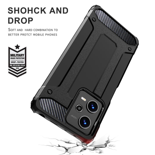 Cover til Xiaomi Poco C65 / Redmi 13C, Techsuit, Hybrid Armor, Sort