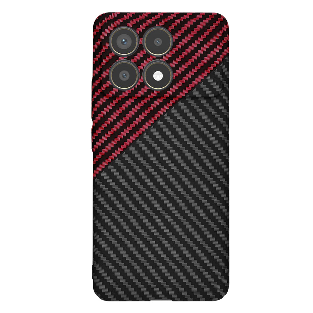 Cover til Xiaomi Poco F6 Pro, Techsuit, Carbonite FiberShell, Sort Rød