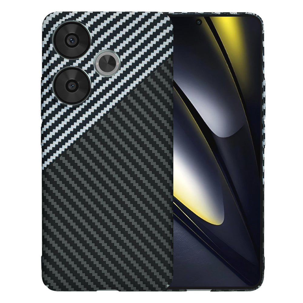 Cover til Xiaomi Poco F6, Techsuit, Carbonite FiberShell, Sort Grå