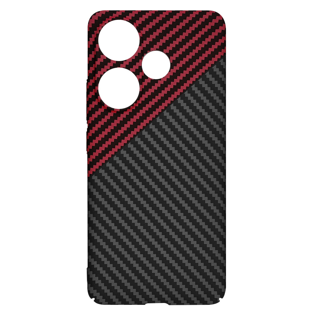 Cover til Xiaomi Poco F6, Techsuit, Carbonite FiberShell, Sort Rød