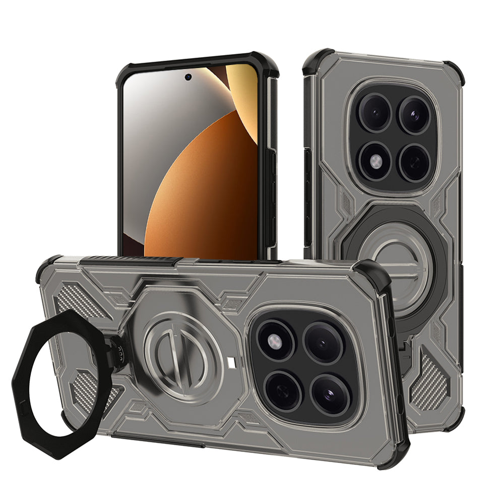 Etui til Xiaomi Poco M8 Pro / Redmi Note 15 Pro+ 5G, Techsuit, Carbon Shield Pro, Røgfarvet
