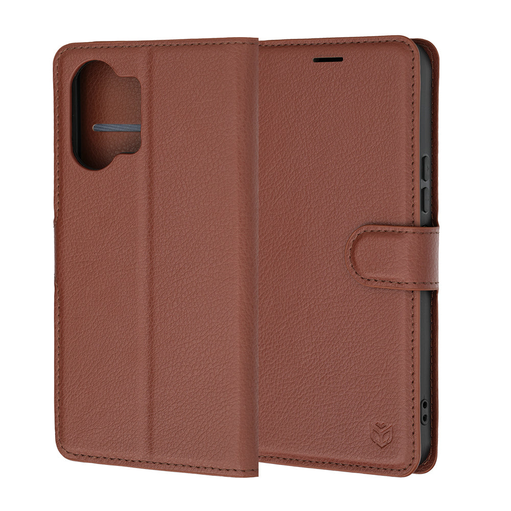Cover til Xiaomi Poco X8 Pro Max, Techsuit, Leather Folio, Brun