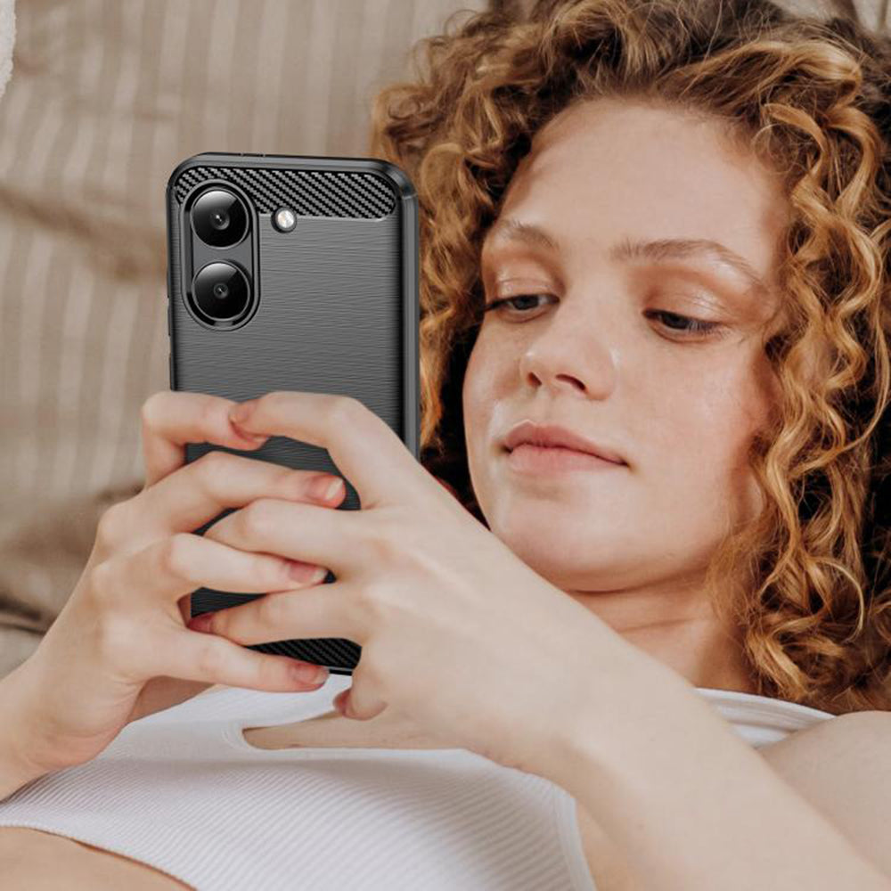Etui til Xiaomi Poco X8 Pro, Techsuit, Carbon, Sort