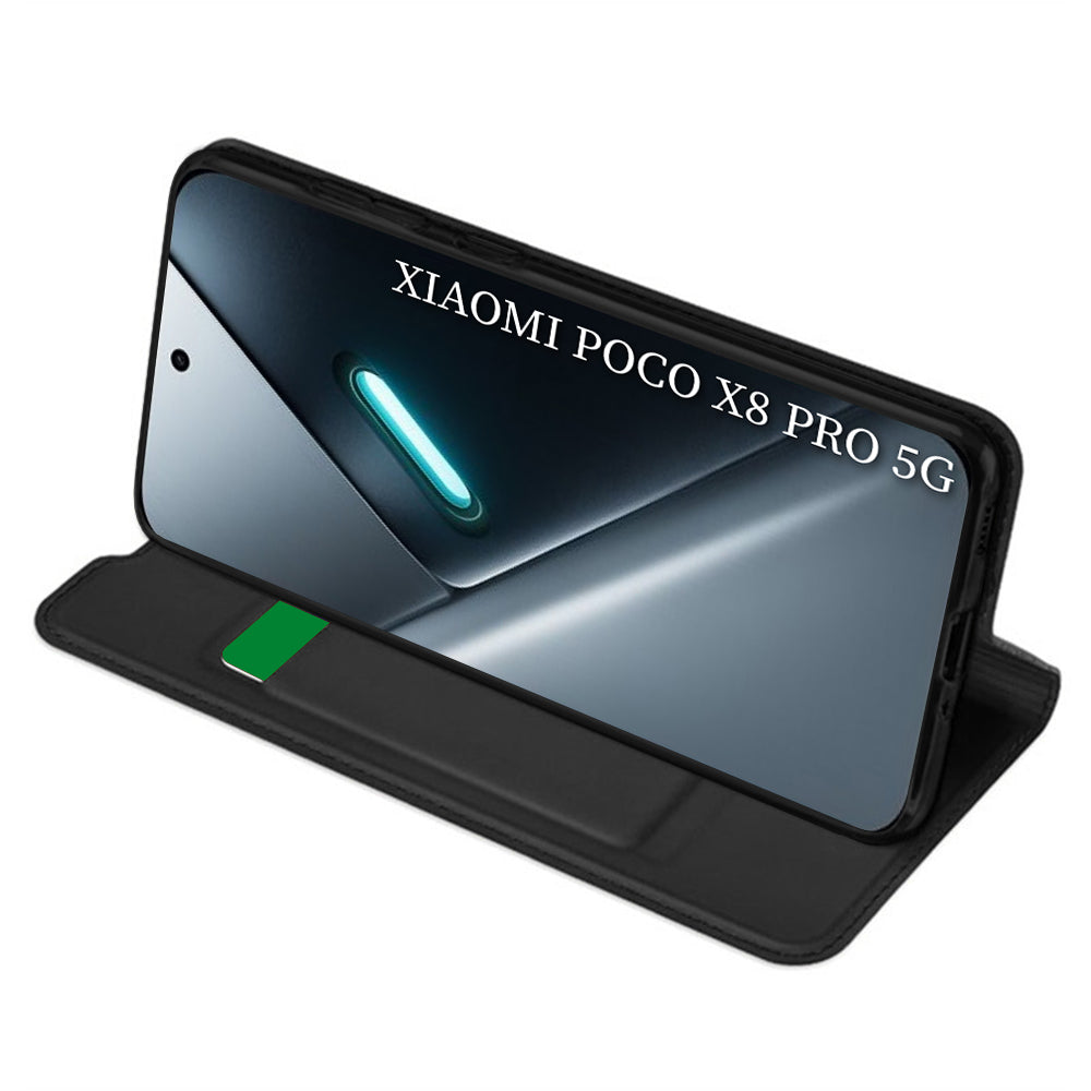 Etui til Xiaomi Poco X8 Pro, Techsuit, Magskin Book, Sort