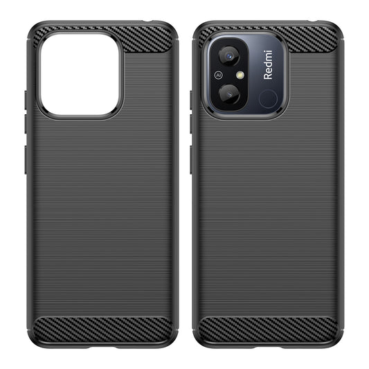 Cover til Xiaomi Redmi 12C, Techsuit, Carbon, Sort