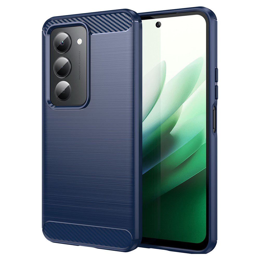 Etui til Xiaomi Redmi 15 5G / 15 4G, Techsuit, Carbon, Blå