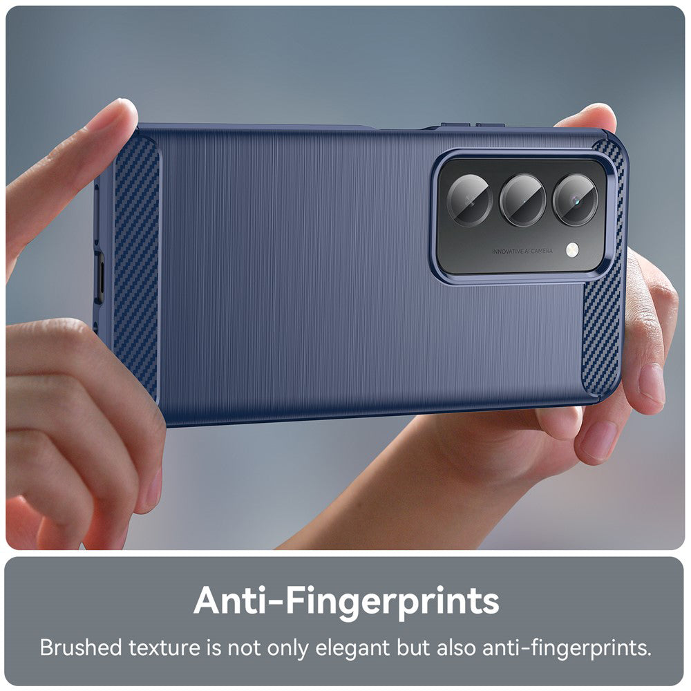 Etui til Xiaomi Redmi 15 5G / 15 4G, Techsuit, Carbon, Blå