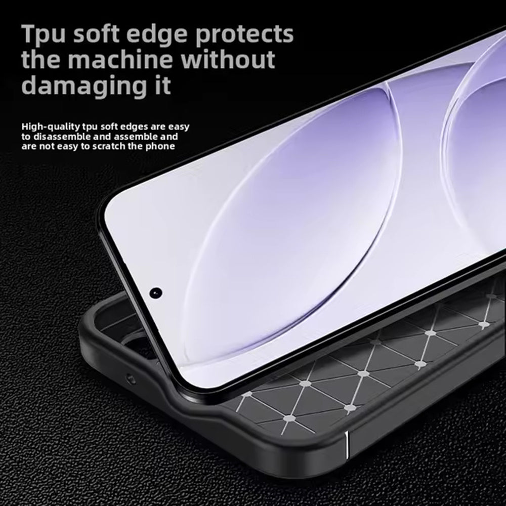 Etui til Xiaomi Redmi 15 5G / 15 4G, Techsuit, CarbonFiber, Sort