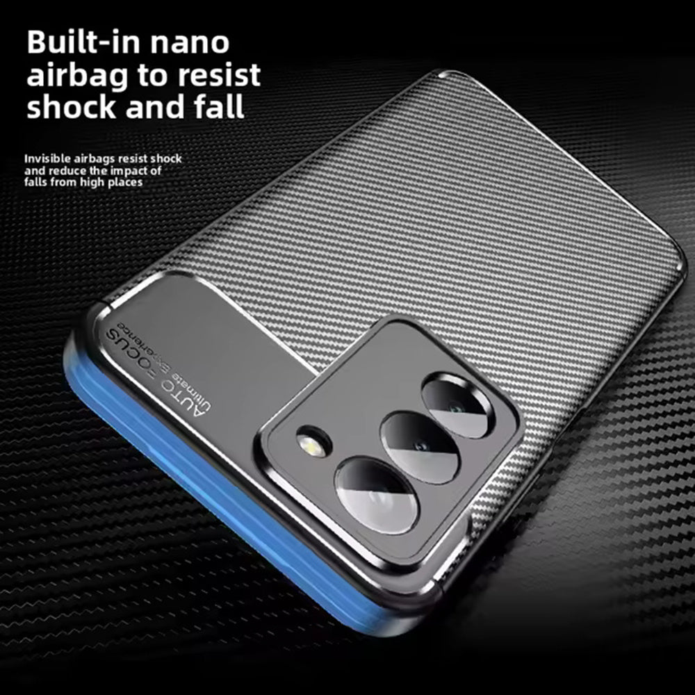 Etui til Xiaomi Redmi 15 5G / 15 4G, Techsuit, CarbonFiber, Sort
