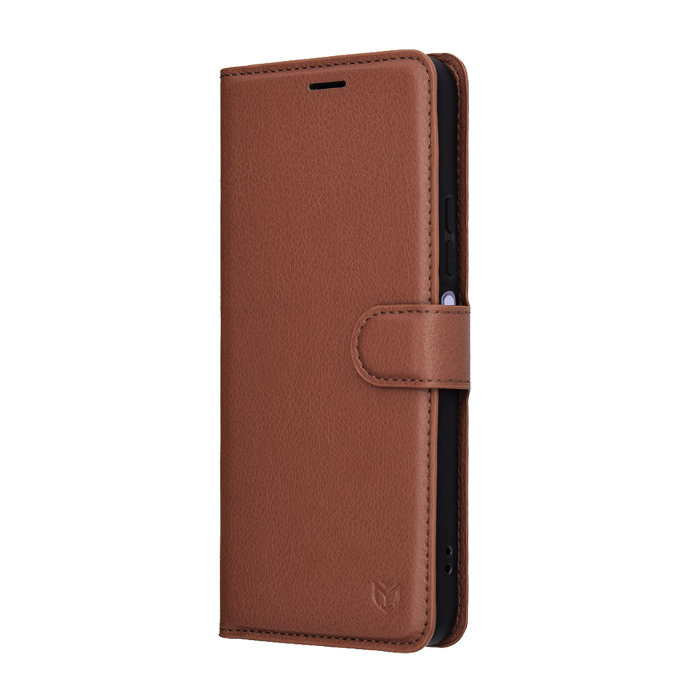 Etui til Xiaomi Redmi 15 5G / 15 4G, Techsuit, Leather Folio, Brun