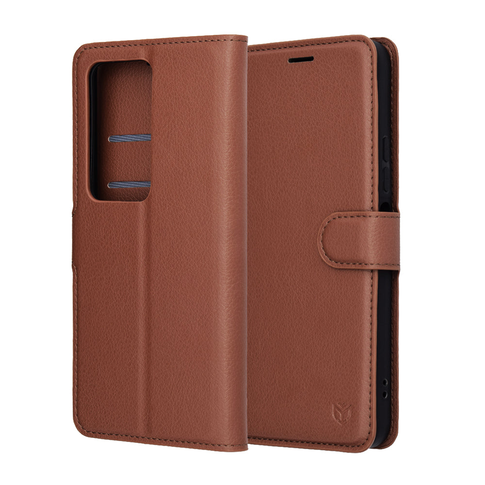 Etui til Xiaomi Redmi 15 5G / 15 4G, Techsuit, Leather Folio, Brun