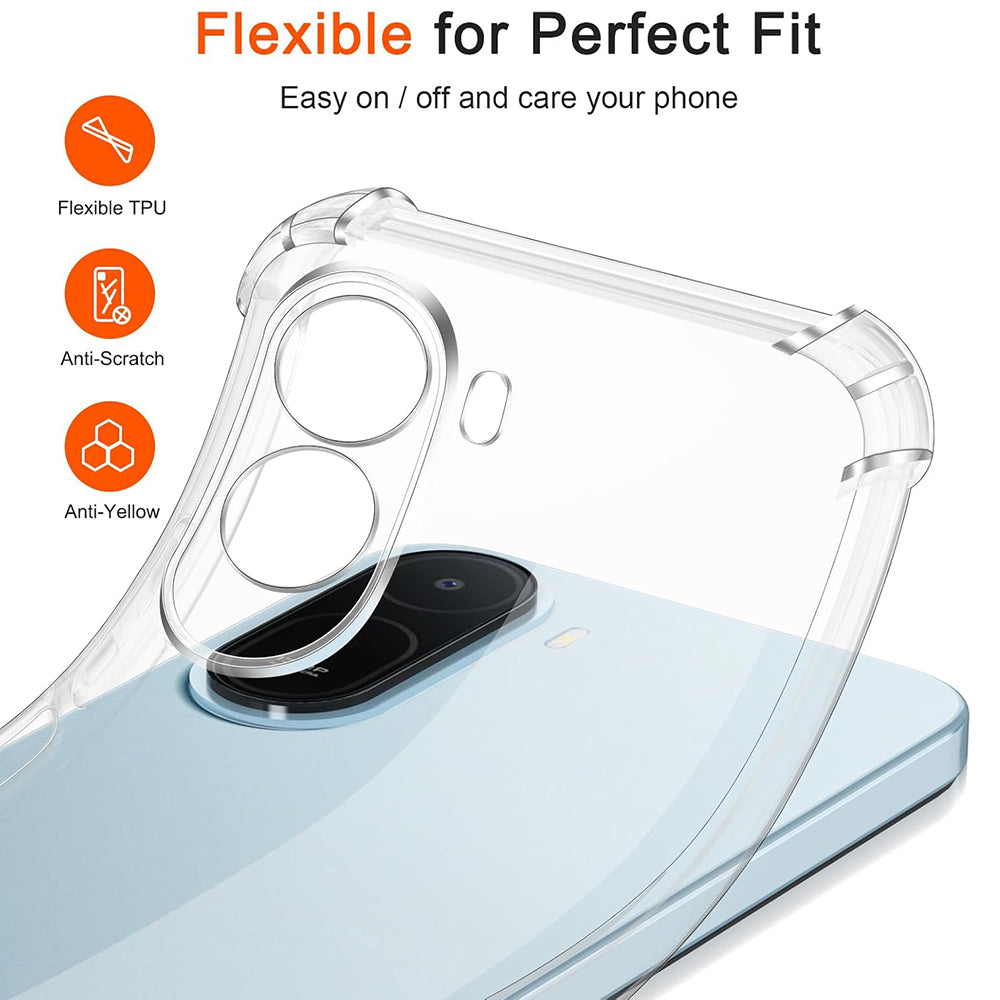Etui til Xiaomi Redmi A7 Pro 4G, Techsuit, Shockproof Clear, Gennemsigtig