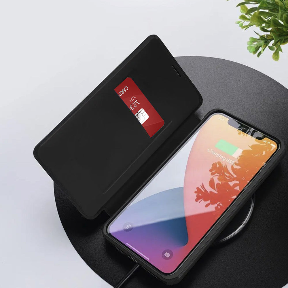 Case for Xiaomi Redmi Note 10 Pro Max / Note 10 Pro, Techsuit, Magskin Book, Black