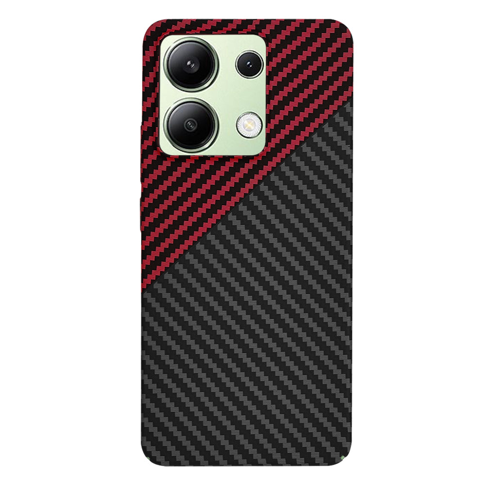 Cover til Xiaomi Redmi Note 13 4G, Techsuit, Carbonite FiberShell, Sort Rød