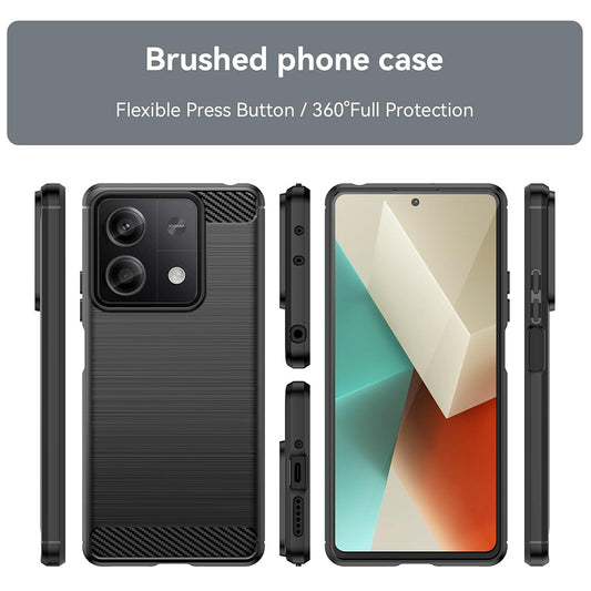Cover til Xiaomi Redmi Note 13 5G, Techsuit, Carbon, Sort