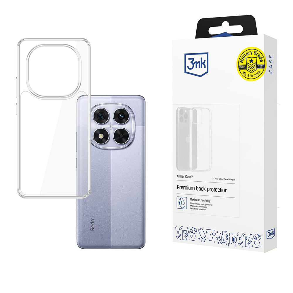 Cover til Xiaomi Redmi Note 14 Pro 4G / Note 14 Pro+ 5G / Note 14 Pro 5G, 3MK, Armor, Transparent