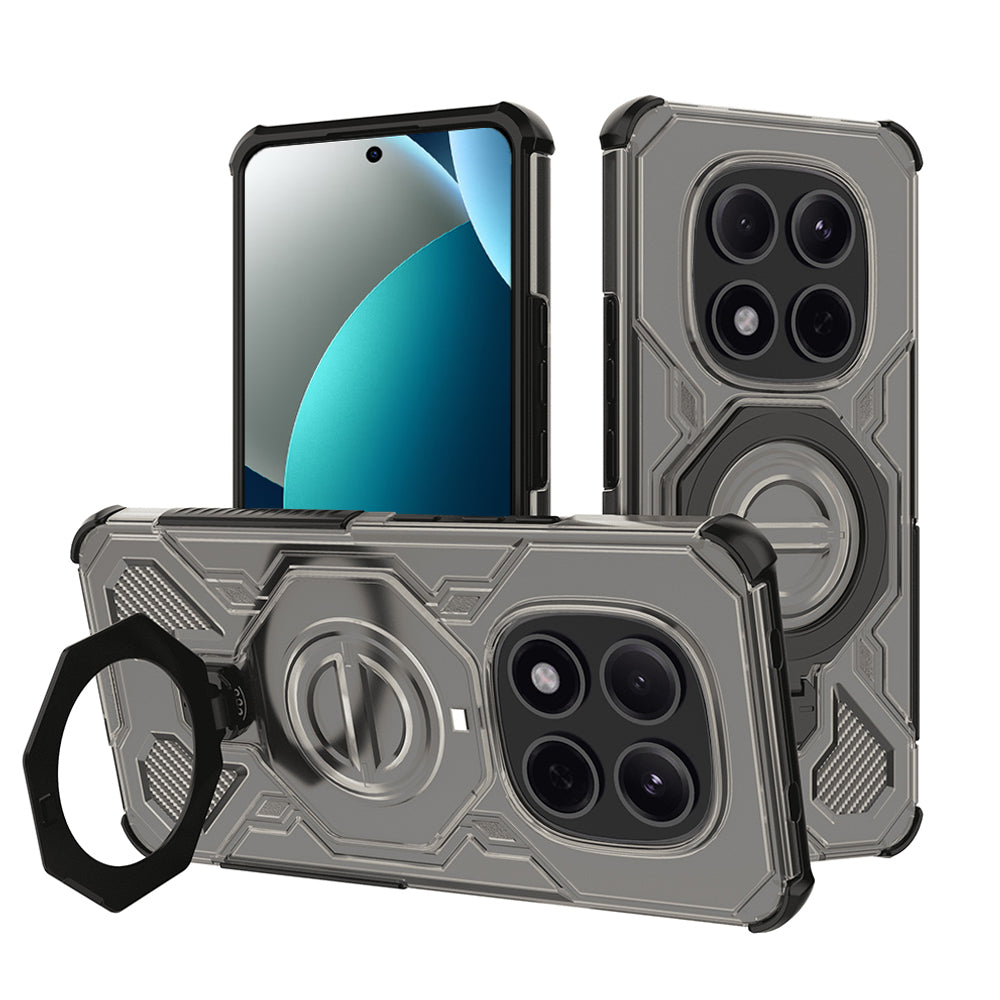 Etui til Xiaomi Redmi Note 15 Pro 5G, Techsuit, Carbon Shield Pro, Røgfarvet